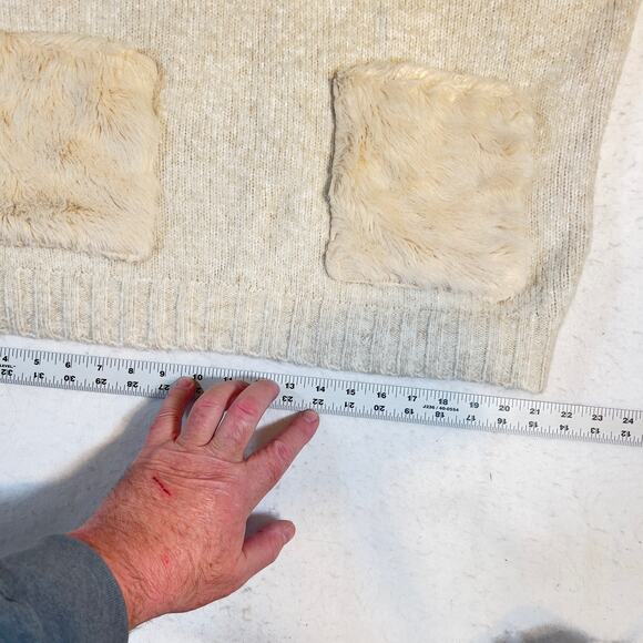 Zara Knit Alpaca Blend Sweater Woman's M Turtleneck Pockets Like a Fluffy Cloud - Picture 11 of 16